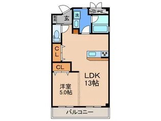 ヴィル山之上【2階】の間取り