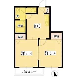 ファミール西調布【2階】の間取り