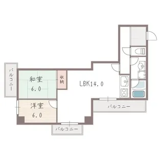 ベルンガーデン東平【3階】の間取り