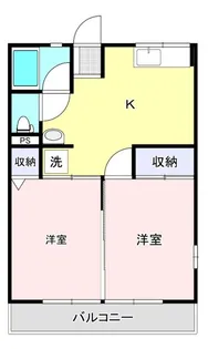 パインハイツD【2階】の間取り