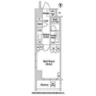 コンフォリア門前仲町【4階】の間取り