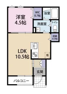 シティハイツヤマフジII【1階】の間取り