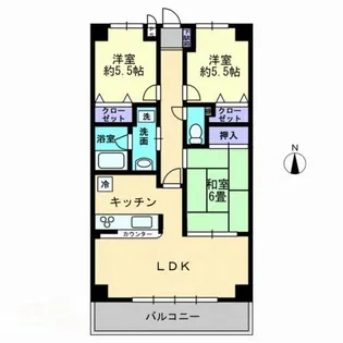 サンリッチ久保【3階】の間取り