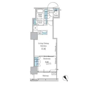 パークアクシス横濱関内SQUARE【11階】の間取り