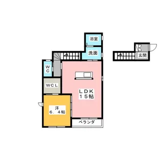 カサブランカ【2階】の間取り