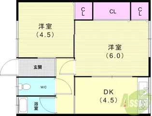 北王子荘2号館【2階】の間取り