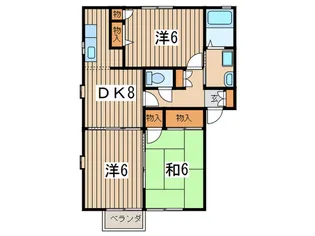 グリ-ンソウブB【2階】の間取り