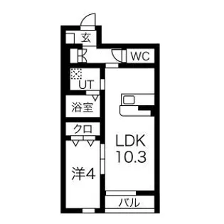 ノワール・エ・ブラン【1階】の間取り