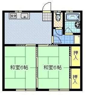 グリーンハイツ【1階】の間取り