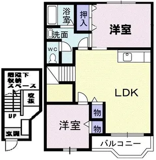 サンヴィレッジ南川【2階】の間取り