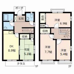 藤原台村田ハイツA棟の間取り
