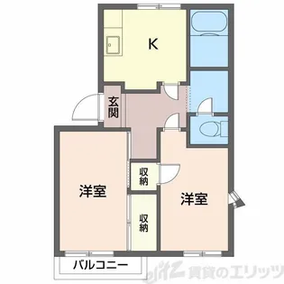 ホワイティハイツC棟【2階】の間取り