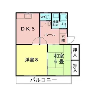 コーポスルガB【1階】の間取り