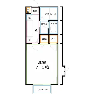 サンデューク恋ヶ窪II【1階】の間取り