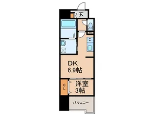 S-RESIDENCE六ツ門abreastII【2階】の間取り
