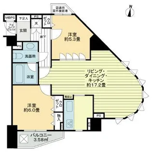 ライオンズガーデン初台【3階】の間取り