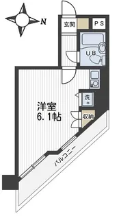 コスモスパジオ浦和常盤【5階】の間取り
