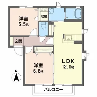 セピアグレイスA【1階】の間取り