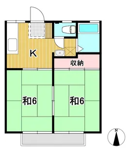 広洋ハイツ【2階】の間取り