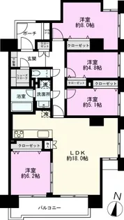 ライオンズヴィアーレ大宮【11階】の間取り