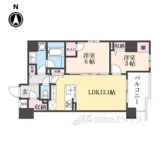 STANDZ河原町五条【7階】の間取り