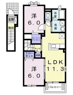 エスパシオ・III【2階】の間取り
