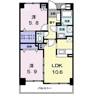 アビタシオン シエル【2階】の間取り