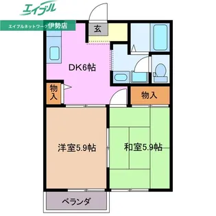 ヴィヴレ B【2階】の間取り