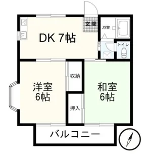第2トミハイツ【1階】の間取り