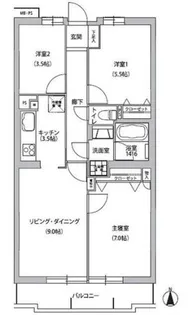 ドームズ芦花公園【7階】の間取り