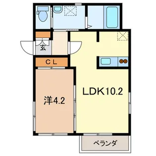 アロアNAMIKI【1階】の間取り