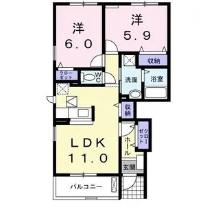 サニー コートII【1階】の間取り