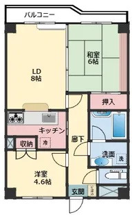 カザベーラ浜野【4階】の間取り