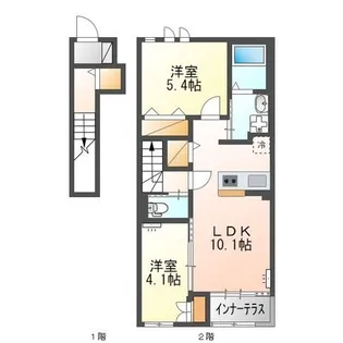 ウォーターミル十二番館【2階】の間取り