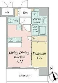 スプランディッド大須門前町【6階】の間取り