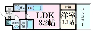 TREE TERRACE 平和公園【3階】の間取り