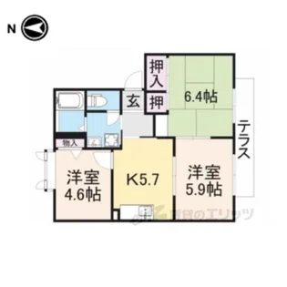 コスモス結崎C【2階】の間取り