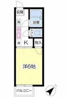 ハピネス栗谷II【2階】の間取り