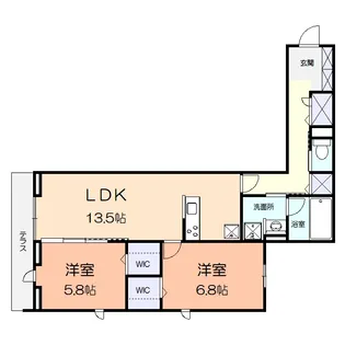 Lotus淵野辺【1階】の間取り