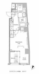 プラウドフラット中落合【2階】の間取り