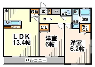 ウィステリア浅間【1階】の間取り