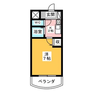 シャトーシャルム【2階】の間取り