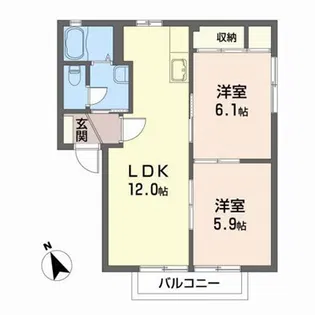 江南ゲント【2階】の間取り