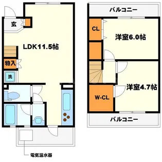 箕面ブジーノース【2階】の間取り