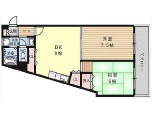 ティーオーコート野里【2階】の間取り