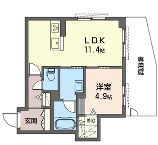 シャーメゾン志木【1階】の間取り