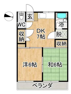 アーバンホームズ第1浜田【2階】の間取り