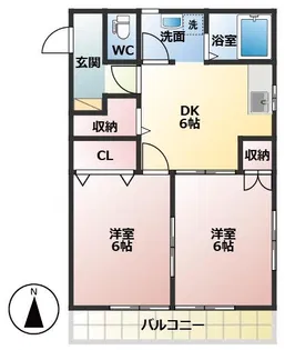 クリスタルセティーム【4階】の間取り