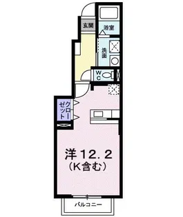 カルム シャンブル【1階】の間取り