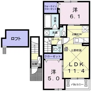 ビオーラ 金剛 C【2階】の間取り
